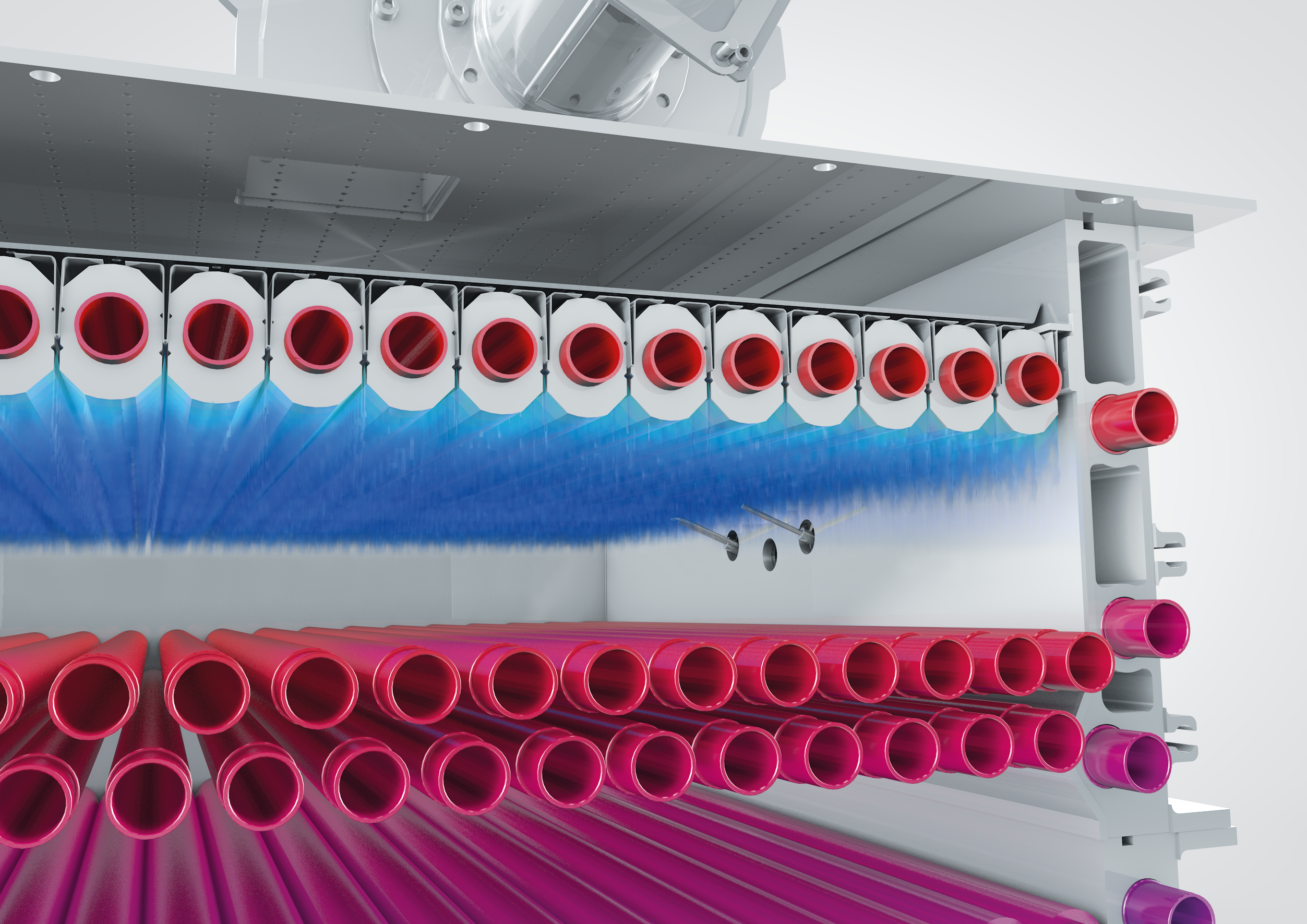 Combustion zones of the TRIGON L PLUS